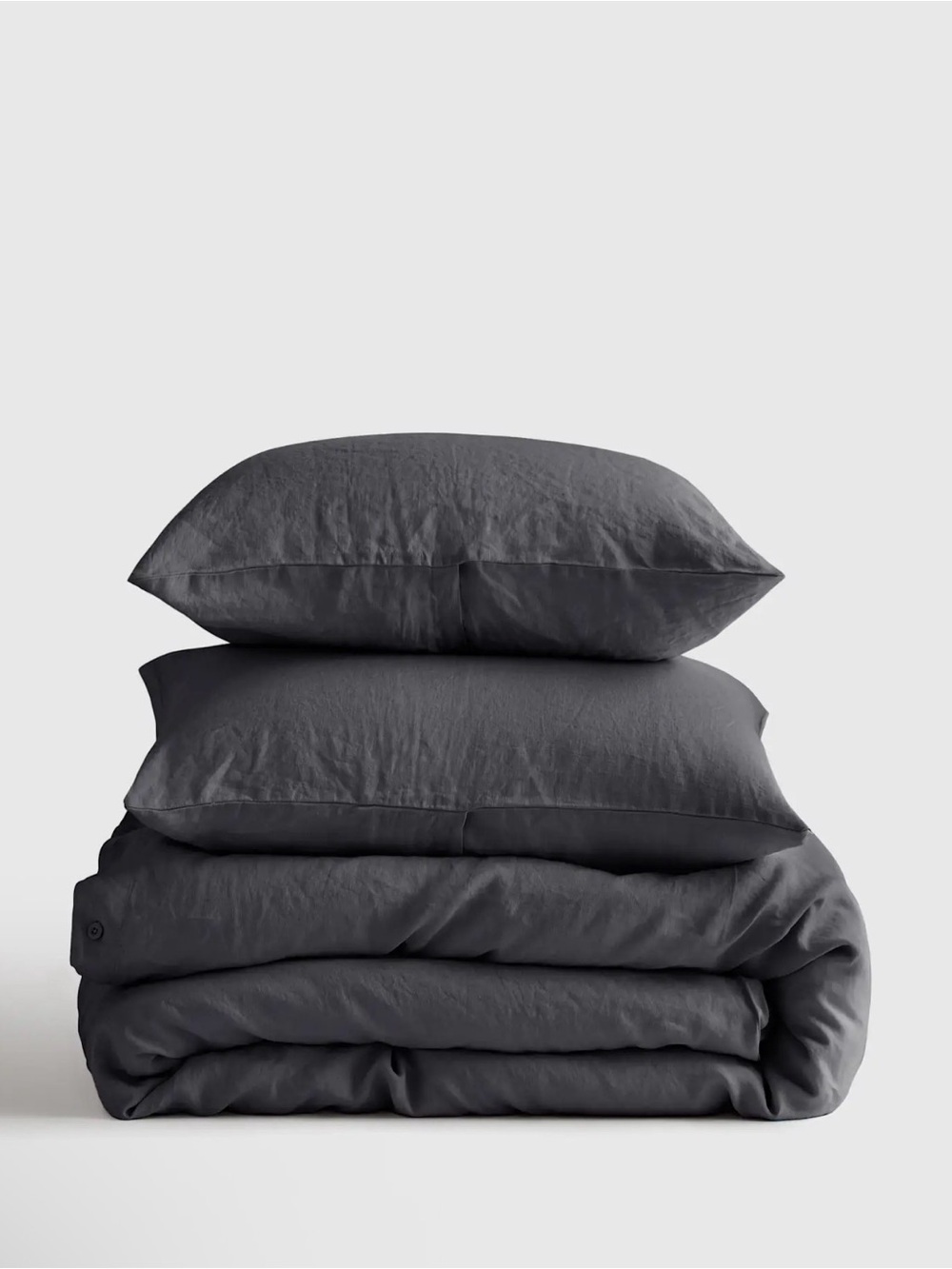 Quince Linen Duvet Cover Set Charcoal King 960